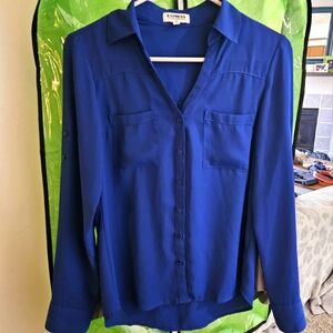 Portofino Double Pocket Button-Up Top